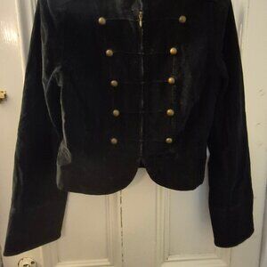 Nevada Blk Cropped Womens Corduroy Jacket 97%cotton 3% spandex size 14,not Gucci